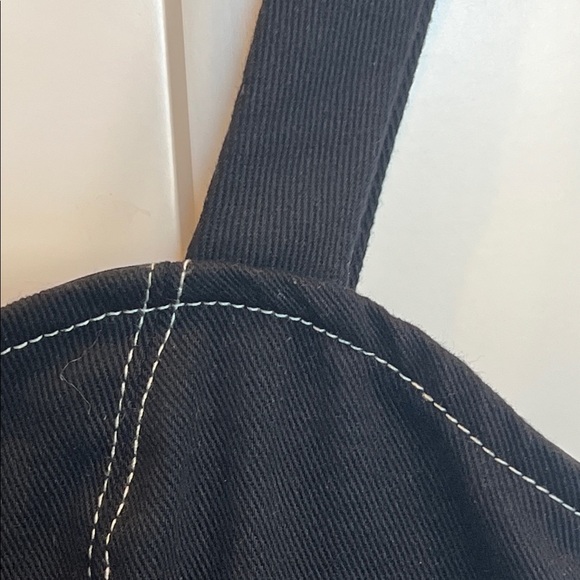 🍎NWT Cider Black Mini Dress with White Stitching XXS - Picture 3 of 8